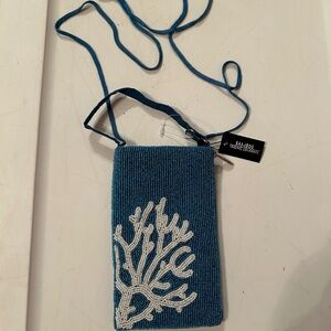 Turquoise beaded crossbody - new with tags